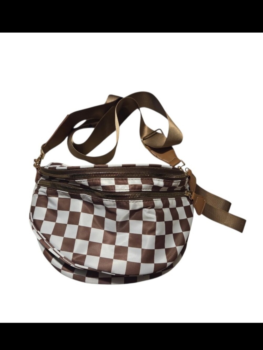 EMMAFY GoFree - The Roomiest Bum Bag - Brown/White Checkered